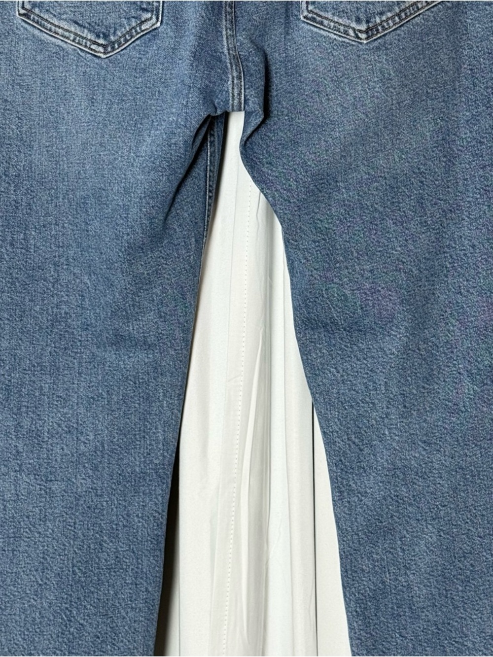 AGOLDE Riley Cropped Jeans High Rise Straight Leg Button Fly 31 - Picture 10 of 16